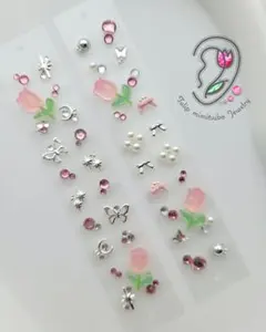 〚9〛耳ツボジュエリー　銀粒　金属アレルギー対応　2枚40粒　✧2枚目350円✧