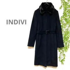 ✨美品✨SONIA RYKIEL 羊毛アンゴラ ロングコート 花柄裏地 黒 38 