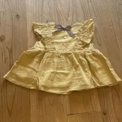 petit main イエロー ワンピース90cm