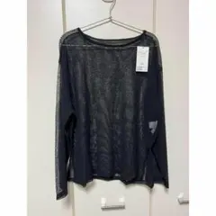 新品　チャオパニック　シアーレースボーダーアソート BIGTEE ブラック