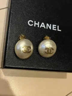 ジャンク　CHANEL パールイヤリング CCロゴ　ヴィンテージ