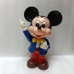 ヴィンテージ　ミッキー　ソフビ　貯金箱