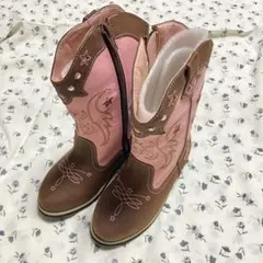 18cm エンジェルブルー ウエスタンブーツ ブラウン/ピンクのサムネイル