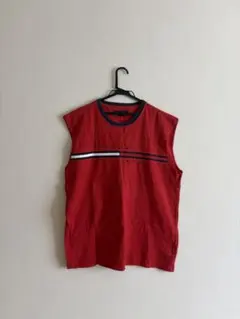 TOMMY HILFIGER ノースリーブTシャツ レッド