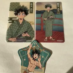 ヒロアカ緑谷出久 浴衣カード　メモリアルクリアカード ＋特典クリスマスステッカー