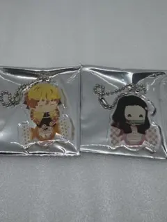 鬼滅の刃　ゆらふわ　アクリルチャーム　我妻善逸　竈門禰豆子
