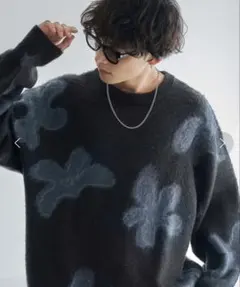 総柄 モヘヤニット 花柄のサムネイル