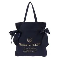 Maison de FLEUR ネイビー トートバッグ