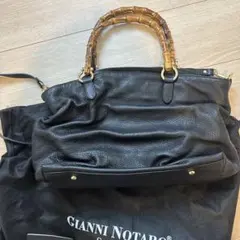 GIANNI NOTARO 黒レザートートバッグ