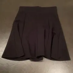 膝上　ブラック　ミニフレアスカート