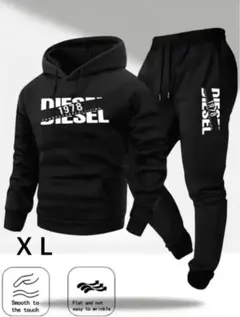 スウェット　スエット　セットアップ　上下セット　黒　ブラック　ＸＬ