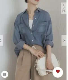 新品タグ付◆ DOORS シアーデニムシャツ　INDIGO アーバンリサーチ