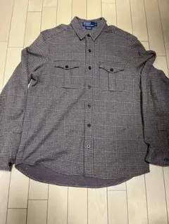 ラルフローレン　アルパカ混シャツ90年代ヴィンテージ古着usaアメリカ　ウール