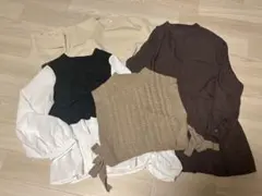 LOWRYS FARM ニット含む 4点 まとめ売り ナチュラルカラー コーデ