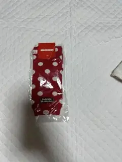 新品未使用　ミキハウス 赤白水玉レッグウォーマー