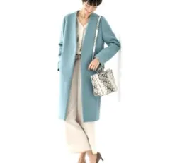 値下げ！グリーンレーベルリラクシング ノーカラーコート