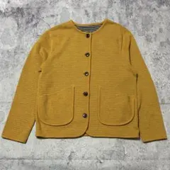 vintage ウールニット ジャケット ノーカラー 90’s レトロ