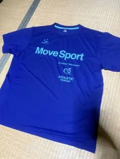 【美品】DESCENTE MOVESPORTクーリスト半袖シャツ 青 XL