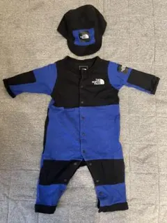 The North Face 青黒ロンパース 帽子付き