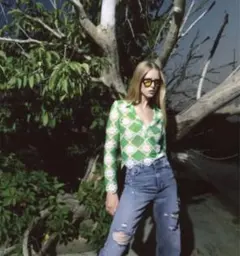 ZARA ニット　トップス　クロシェ編みトップス