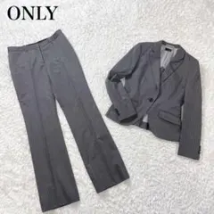 オンリー パンツ スーツ セットアップ ストライプ 洗える