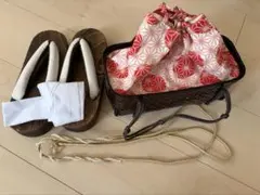 浴衣 小物セット 腰紐 飾り紐 下駄 巾着バッグのサムネイル