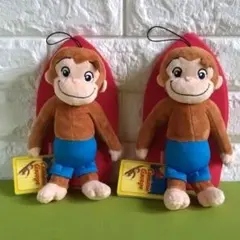 おさるのジョージ サーファー ぬいぐるみ 2体セット ２０cm