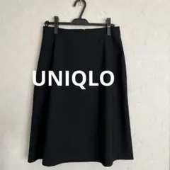 UNIQLO ユニクロフレアスカート 黒 XL 膝下 裏地あり