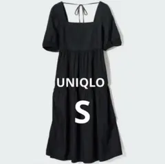 ユニクロ リネンブレンドシャーリングワンピース