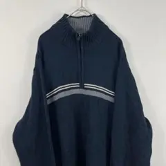 00s y2k eddie bauer エディーバウアー ハーフジップ ニット