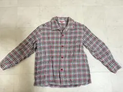 ミキハウス　チェック柄　長袖ネルシャツ　110