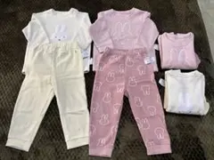 ミッフィーフリースベビーパジャマセット　双子