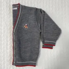 familiar グレー Vネック カーディガン 3G 90