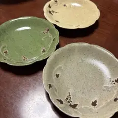新品未使用✳︎片岡鶴太郎✳︎ぶどう✳︎皿✳︎3枚セット✳︎