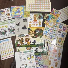 カラフルキャラクターシールセット