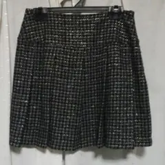 ツイード　プリーツスカート　ラメ　ジルスチュアート　アプワイザーリッシェ　イング