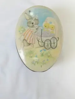 ♡イギリスアンティークトフィー缶tin缶うさぎバニーラシュトンラバードールベビーのサムネイル