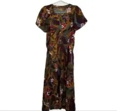 ☆花柄マキシワンピース ☆半袖☆Mサイズ