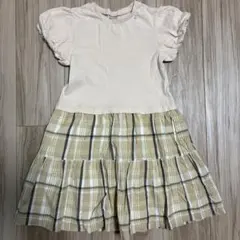 値下げ！プティマイン　チェック柄ワンピース130