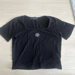 muahmuah スクエアネック Tシャツ ブラックのサムネイル