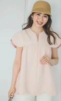 bitnabi 美人トップス ペタルスリーブ（マシュマロピンク）