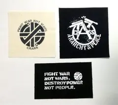CRASS 布パッチ パンク ハードコア クラスト