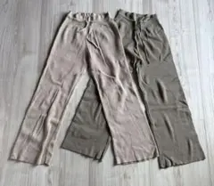 ユニクロ　ウォッシャブルニットリブパンツ 2点セット