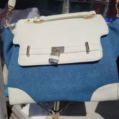 CECIL McBEE　デニム ホワイト ショルダーバッグ