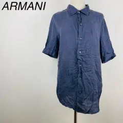 ARMANI アルマーニ　ネイビー 半袖シャツのサムネイル