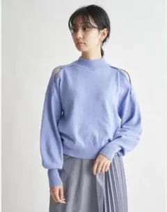 美品 snidel コールドショルダーニットプルオーバー