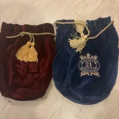 Royal Salute 21年 ベルベット巾着袋 2色セットのサムネイル