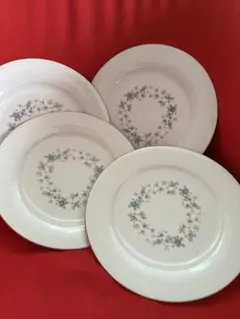 昭和レトロ
花柄の陶磁器皿 4枚セット