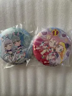 わんだふるぷりきゅあ！犬袋　猫袋　缶バッジ　キュアワンダフル　キュアニャミー