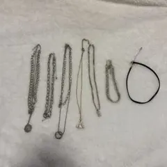 シルバー チェーンネックレス 7点セット